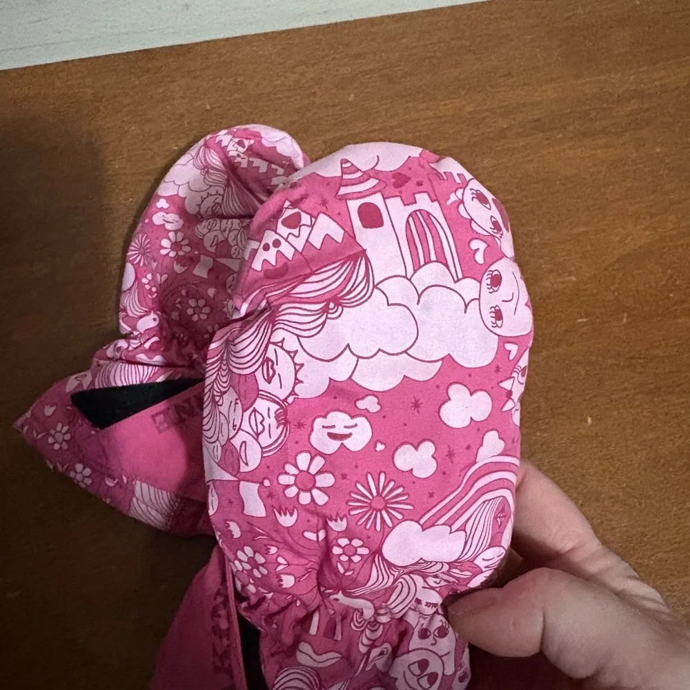 Dakine Kids' Pink Patterned Mittens